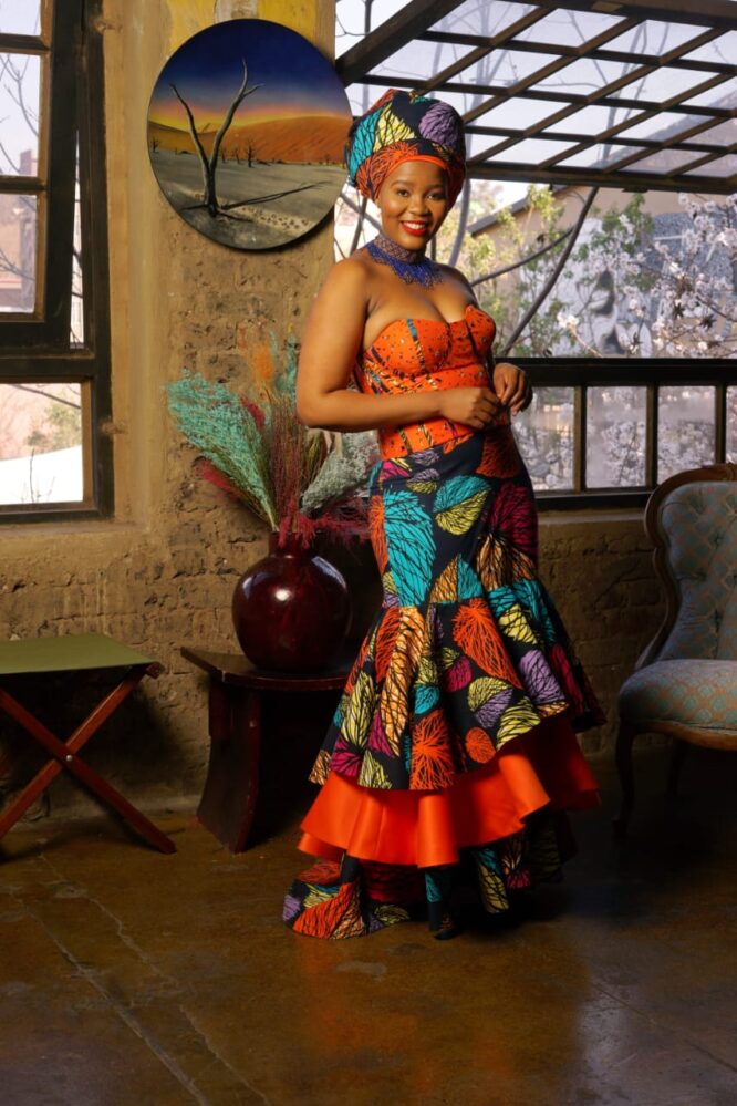 African Print Bridal Set - Image 2