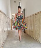 Multi-colored African Print Dress
