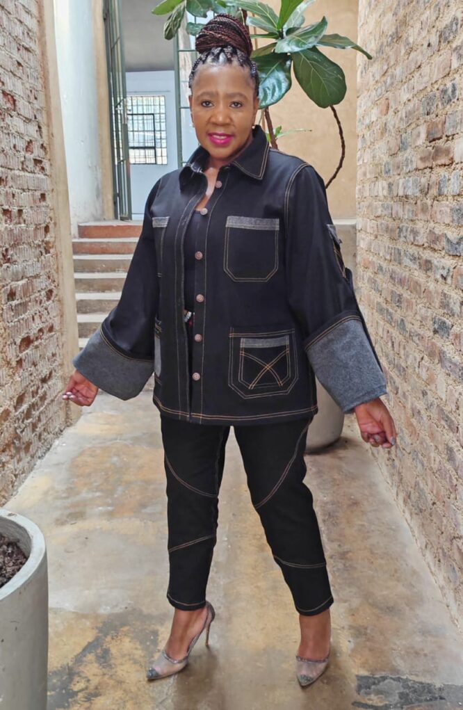 Mega Sleeve Velvet Denim Jacket