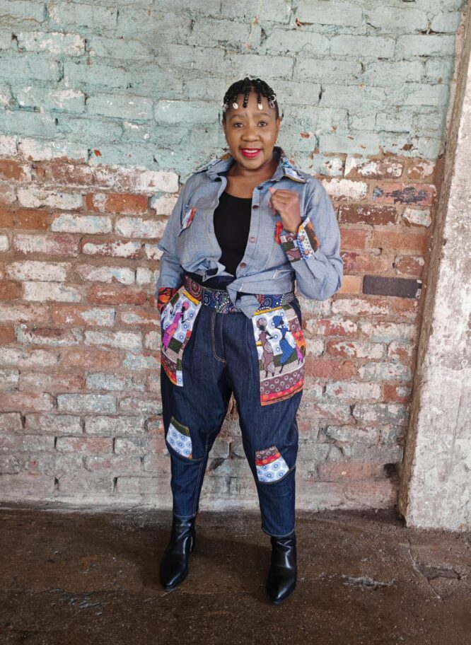 Afri-denim pants
