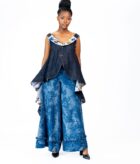 Denim and shweshwe fusion kimono