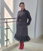 A-line frilled skirt