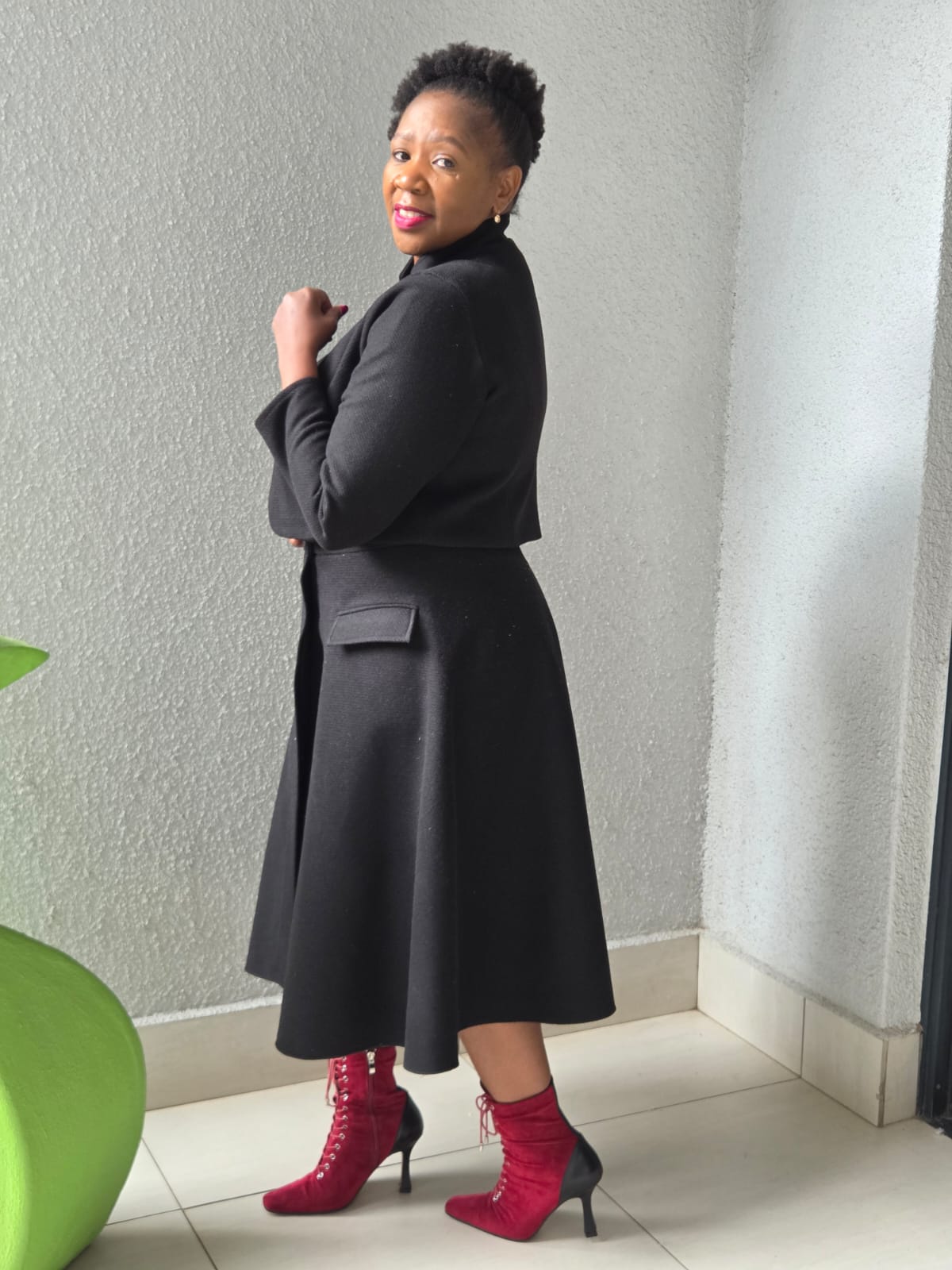 Melton wrap skirt suit - Image 3