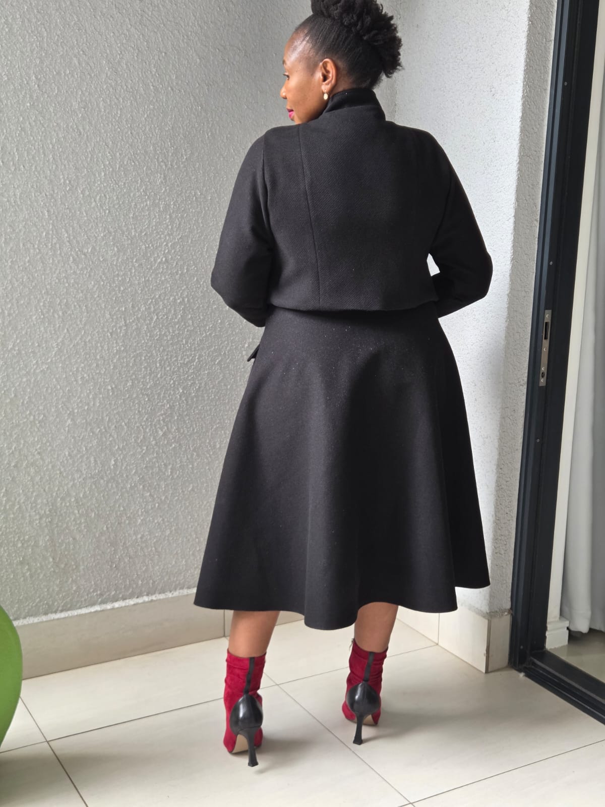 Melton wrap skirt suit - Image 5